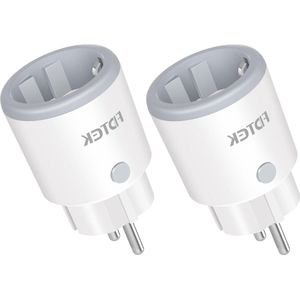 Slimme Zigbee 3.0 Plug met Stroommeting-Timer 16A Afstandsbediening en Energieverbruiksmonitor - Compatibel met Alexa - Google Home - 2 Stuks