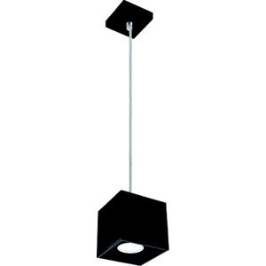 Kanlux S.A. - OP=OP LED GU10 plafondspot verlaagd zwart vierkant - 65cm kabellengte - Max. 40W
