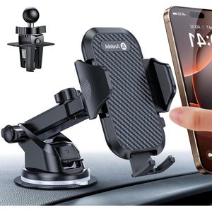 Titel: 3-in-1 Mobiele Telefoonhouder Auto [2025 Nieuwste Zuignap] Universele Accessoires voor iPhone 16 Pro Max/Samsung Galaxy S24 Ultra/S23/S22