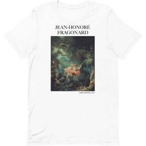 Jean-Honoré Fragonard 'De Schommel' (""The Swing"") Beroemd Schilderij T-Shirt | Unisex Klassiek Kunst T-shirt | Wit | XL