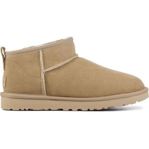 UGG Enkellaarsjes Dames / Laarzen / Damesschoenen - Suède - Ultra Mini - Zand - Maat 40