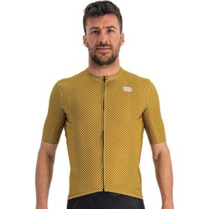 Sportful Fietsshirt Korte Mouwen Geel Paars Heren - Checkmate Jersey Masala Mauve-L