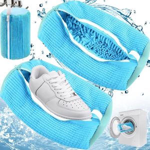 Schoenen Waszak - Herbruikbare Waszak voor Sportschoenen - Wasmachine Wasnet - 2 Stuks - Blauw Wasmachine rek
