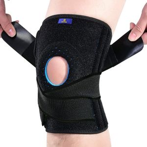 Kniebandage zijstabilisatoren gelkussens verstelbare kniesteun antislip mannen vrouwen artritis meniscusscheuren LCL-MCL-ACL banden gewrichtspijn ABYON