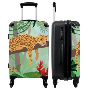 NoBoringSuitcases.com - Kinderkoffer - Dieren - Jungle - Natuur - Kinderen - 90 liter - Grote koffer - 20 kg bagage - Jongens - Koffer meisje - Koffer groot - 66 cm - Trolley kind - Lichtgewicht - TSA slot