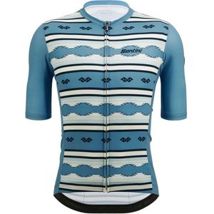 Santini Pendelton Korte Mouwen Fietsshirt Blauw XL Man