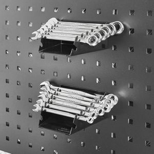 Datona® Steek- en ringsleutel houder passend op gatenbord - 2 stuks - Zwart