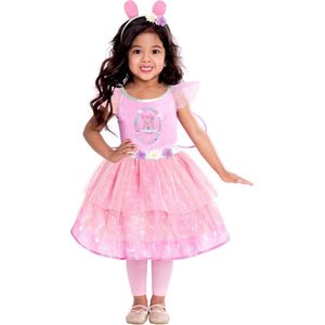 Amscan Kostuum Peppa Fairy Meisjes Roze 2-3 Jaar 4-delig