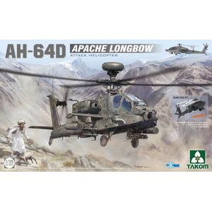 1:35 Takom 2601 AH-64D Apache Longbow - Attack Helicopter Plastic Modelbouwpakket