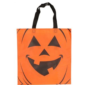 Halloween Halloween trick or treat tas voor snoep - oranje snoeptas - 35 x 37 cm Oranje