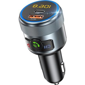 Bluetooth 5.1 FM Transmitter 38W Snel Opladen - Draadloze Handsfree Zender - Sterke Bass Sound - Siri Google Assistant fm transmitter