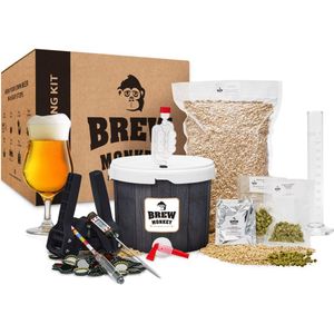Brew Monkey Compleet Tripel - Bierbrouwpakket - Zelf Bier Brouwen Bierpakket - Startpakket - Gadgets Mannen - Cadeau - Cadeau voor Mannen en Vrouwen - Cadeau voor man - Kerstcadeau - Kerstpakket