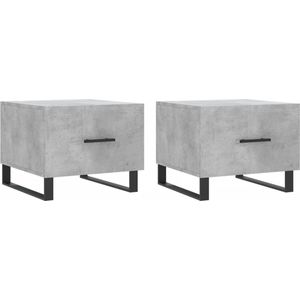 vidaXL-Salontafels-2-st-50x50x40-cm-bewerkt-hout-betongrijs