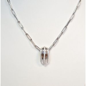 Ketting met hanger - Le Chic - RB836C28-14 - diamant - witgoud - 14 karaat - sale Juwelier Verlinden St. Hubert - van €3425,= voor €2095,=