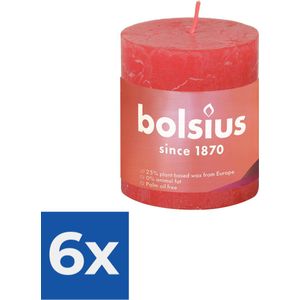 Bolsius Stompkaars Blossom Pink Ø68 mm - Hoogte 8 cm - Roze - 35 Branduren - Voordeelverpakking 6 stuks