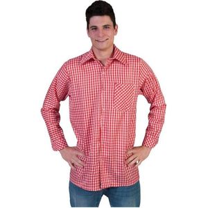 Rode geruite blouse voor heren 56-58 (2xl/3xl)