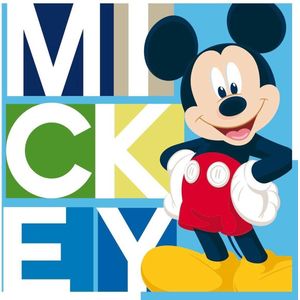 Carbotex Sierkussen Mickey Mouse Junior 40 Cm Polyester Blauw