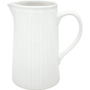 GreenGate Schenkkan / Waterkan Alice wit (1 liter) H 17.6 cm