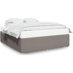 vidaXL - Bedframe - zonder - matras - stof - taupe - 180x200 - cm