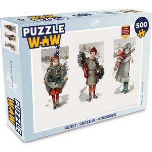 Puzzel Kerst - Sneeuw - Kinderen - Legpuzzel - Puzzel 500 stukjes - Kerst - Cadeau - Kerstcadeau voor mannen, vrouwen en kinderen