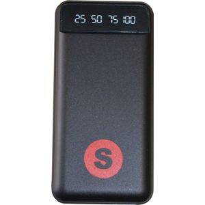 SC & SH powerbank 20.000mAh - Zwart | 2 USB uitgangen en zaklamp