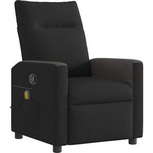 vidaXL Massagestoel - Verstelbaar - Zwart - Stof