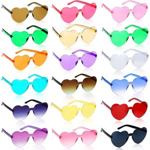 Heart-Shaped Retro Sunglasses 18 Pairs Multicolor Lightweight Durable One Size Suitable for Most Party Glasses Gift Color One Size