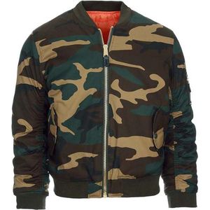 Fostex Garments - Kinder MA-1 bomber jas (kleur: Woodland / maat: L)