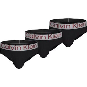 Calvin Klein Hipster Briefs (3-pack) - heren slips - zwart met gekleurde tailleband