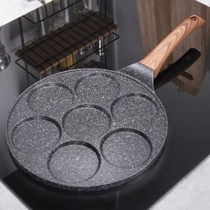 Eierpan/pannenkoekenpan met granieten coating - 26 cm - compartimenten - voor alle soorten vuur