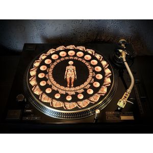 PUSSIES, BOOBS & TATTOOS Felt Zoetrope Turntable Slipmat 12"" - Premium slip mat – Platenspeler - for Vinyl LP Record Player - DJing - Audiophile - Original art Design - Psychedelic Art