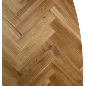 HSM Collection Ovaal Tafelblad Visgraat 200cm Naturel Eiken