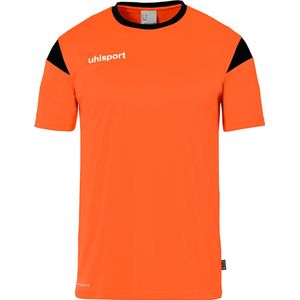 Uhlsport Squad 27 Shirt Korte Mouw Kinderen - Fluo Oranje / Zwart | Maat: 116