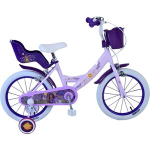 Disney Wish Kinderfiets - Meisjes - 16 inch - Paars - Twee handremmen