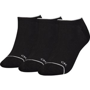 Calvin Klein Sneaker Athleisure (3-pack) - dames enkelsokken - zwart - Maat: ONE SIZE