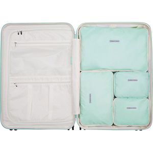 SUITSUIT Fabulous Fifties - Packing Cubes - Set van 4 - Reiskoffer 76 cm - Koffer organizer set - Bagage organizers - Mint Pastel