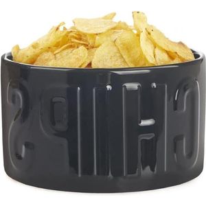 Snackschaal Zwart Keramiek 85x15x15 cm - Originele Stijlvolle Schaal met Chips-optie Wasmachine- & Drogeraccessoires