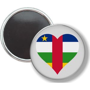 Button Met Magneet - Hart Vlag Afrikaanse Republiek - NIET VOOR KLEDING