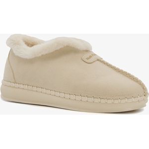 Hush Puppies gevoerde dames pantoffels beige - Maat 36 - Sloffen - Echt leer - Uitneembare zool