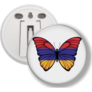 Button Met Clip - Vlinder Vlag Armenie