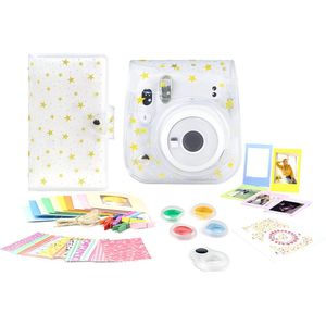 Complete Accessoires Set Geschikt voor Fujifilm Instax Mini 11 - Camera Tas met Filters, Fotoalbum en Meer - Gold Stars