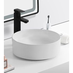 WOON-DISCOUNTER.NL - Venta 37 - Mat wit - Waskom - - Keramiek - Rond - 251069