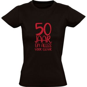 50 jaar en alles voor elkaar Dames T-shirt | verjaardag | jarig | Sarah | leven | cadeau | kado