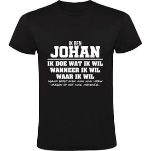 Johan Heren t-shirt | verjaardagkado | verjaardag kado | grappig | jarig | cadeau | Zwart