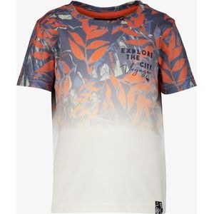 Unsigned jongens T-shirt met faded print - Wit - Maat 98/104
