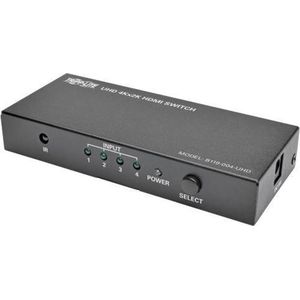 Tripp-Lite B119-004-UHD 4-Port HDMI Switch for Video and Audio, 4K x 2K UHD @ 60 Hz (HDMI F/4xF) with Remote Control TrippLite