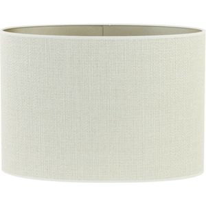 Light & Living Lampenkap Ovaal Saverna - Eiwit - 30x15x25cm - Voor Tafellampe - Staande Lamp