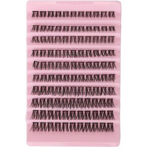 DIY Lash Extensions Kit met Lichtgewicht Synthetische Vezellijm en Individuele Wimpers Clusters - Wimperapplicatortool voor Volumineuze Dramatische Ogen - Gemakkelijk Thuis aan Te Brengen