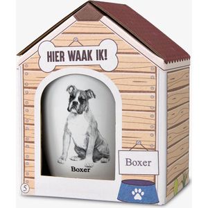 Mok - Hond - Cadeau - Boxer - In cadeauverpakking met gekleurd lint