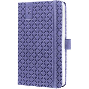 Sigel agenda 2024 - Jolie Flair - A6 - hardcover - 7 dagen / 2 pagina's - dark purple - SI-J4124